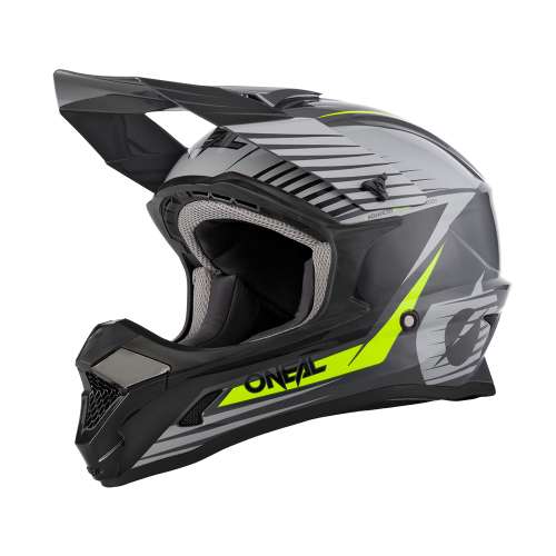 CAPACETE O´NEAL 2021 1SRS STREAM - CINZA / AMARELO FLUO